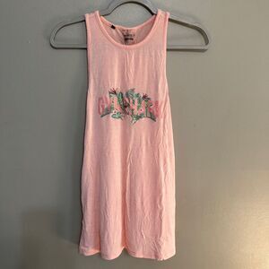 Gymshark split back pink logo tank size small